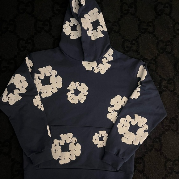 DENIM TEARS NAVY HOODIE (SIZE M)